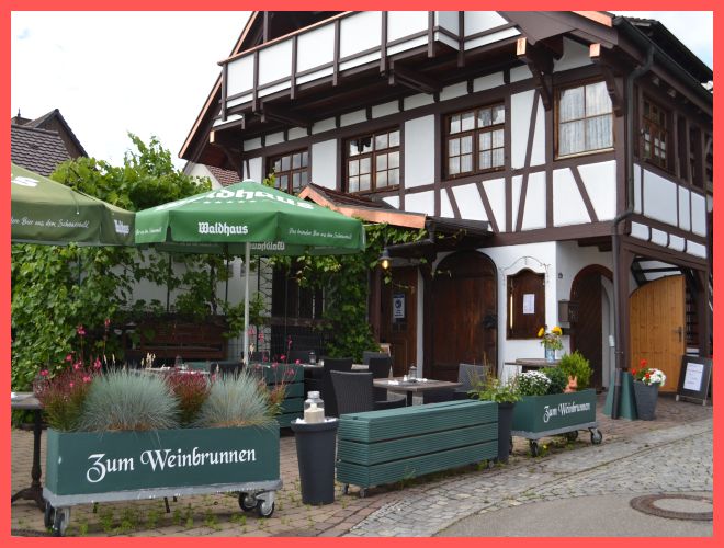 Terrasse Restaurant Zum Weinbrunnen Allensbach am Bodensee